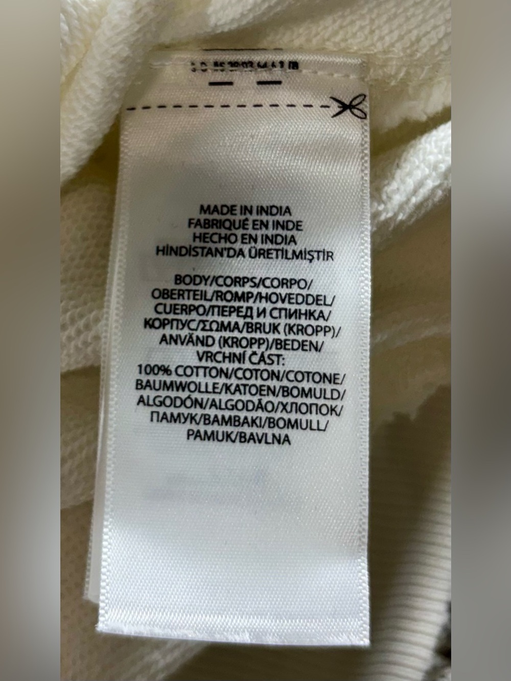 NEW Polo Ralph Lauren Women’s Medium White Hoodie Cream Beaded Pony Graphic - Picture 12 of 15